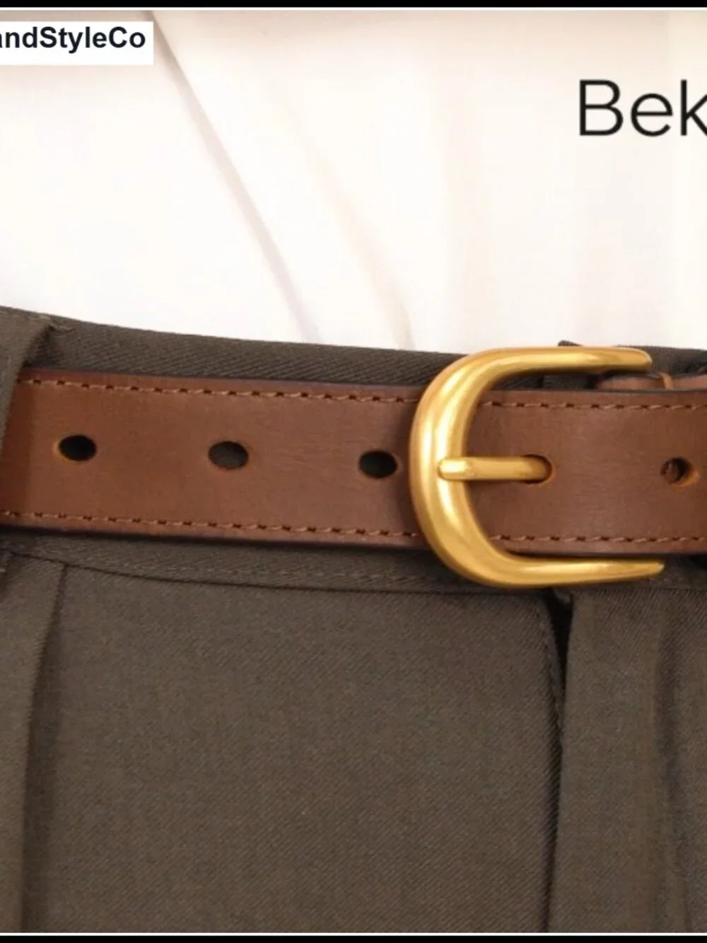 Genuine Leather Belt for Women Full Grain Waist Belt Jeans Dresses